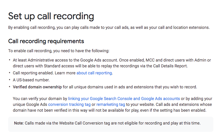 Google Call Recording