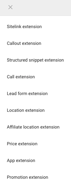 google ads extensions