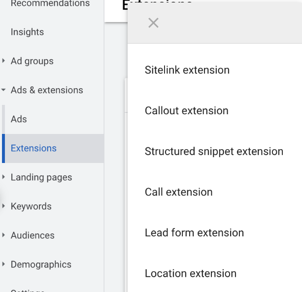 Google Ad extensions